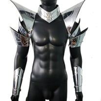 Burning Man Holographic Silver Armor,Rave Festival Costume Armor Wear Outfits for Men