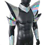 Burning Man Holographic Laser Silver Armor,Rave Festival Costume Armor Wear Outfits for Men-3