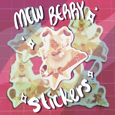 Mew berry stickers