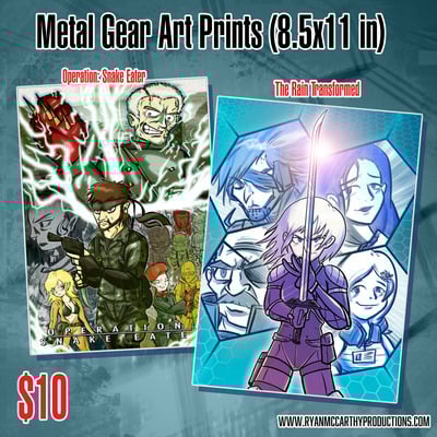 Metal gear solid themed prints