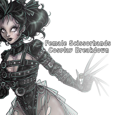 Female scissorhands cosplay design - Thumbnail 1