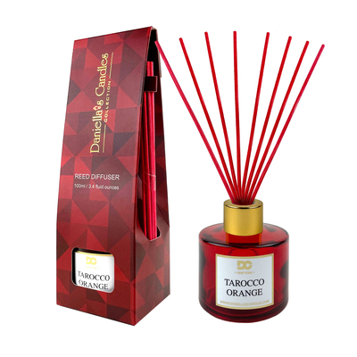 Tarocco orange reed diffuser set red 3.4oz/100ml
