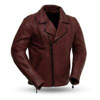 Night Rider - Men's Leather Motorcycle Jacket - Thumbnail 4