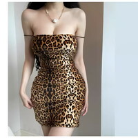 Leopard print suspender mini dress - Thumbnail 5