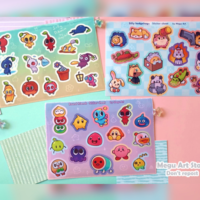 Silly friends sticker sheets