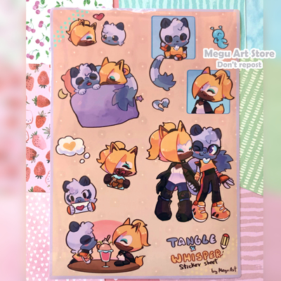 Whispangle sticker sheet