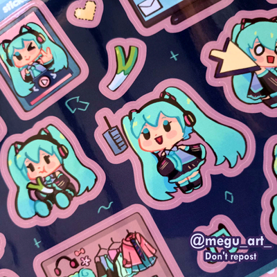 Miku sticker sheet