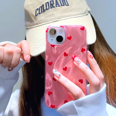 *free shipping*little heart pink phone case