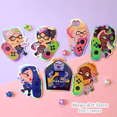 Splat idols holo sticker set