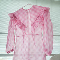 SHUSHU/TONG 2021ss Mesh Puff Sleeve Dress - Thumbnail 3