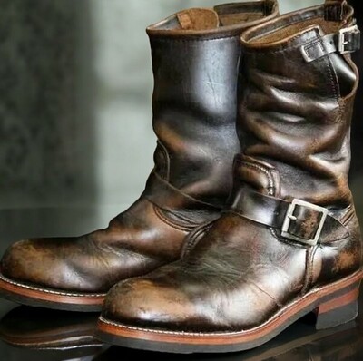 Best Selling Men's Hand Stitch Brown Vintage Style Western Look Monk Boots