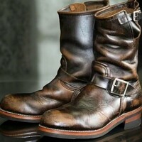 Best Selling Men's Hand Stitch Brown Vintage Style Western Look Monk Boots - Thumbnail 1