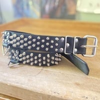 1.5" wide 3-2-3 Short British Stud Belt W/ keyring options - Thumbnail 6