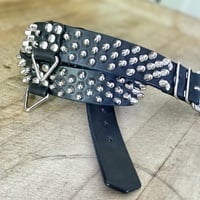 1.5" wide 3-2-3 Short British Stud Belt W/ keyring options - Thumbnail 9