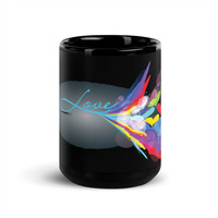 Love Rainbow Black Glossy Mug - Thumbnail 5