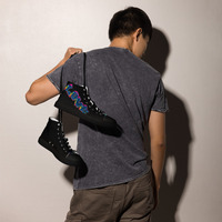 Grunge Love Mens high top canvas shoes - Thumbnail 3