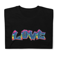 Grunge Love Short-Sleeve Black Unisex T-Shirt - Thumbnail 5