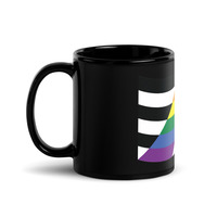 Ally Flag Black Glossy Mug - Thumbnail 1