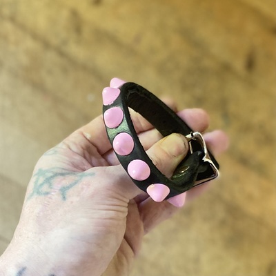 Pink Standard British Stud Wristband