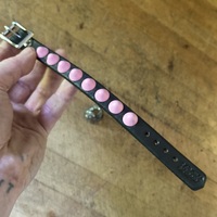 Pink Standard British Stud Wristband - Thumbnail 4