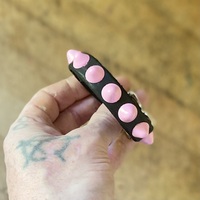 Pink Standard British Stud Wristband - Thumbnail 2