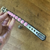 Pink Standard British Stud Wristband - Thumbnail 5