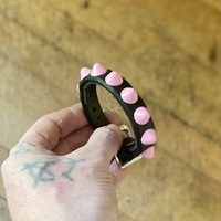 Pink Standard British Stud Wristband - Thumbnail 1