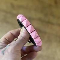 Pink Pyramid Stud Wristband - Thumbnail 2