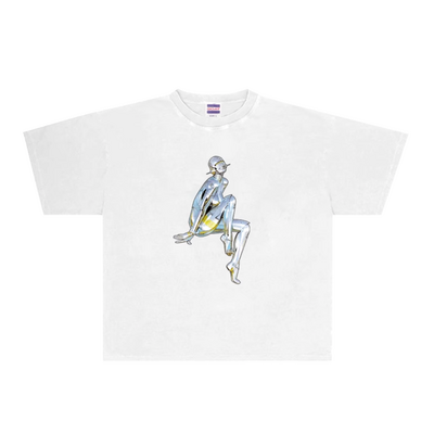 Metallic robot t shirt