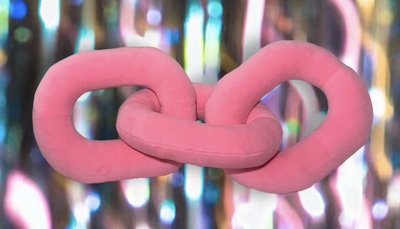 Solid Color Chain Pillow Plush Large