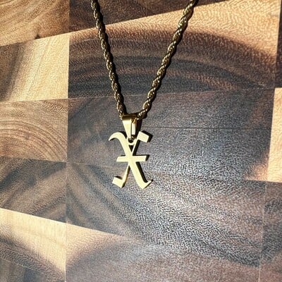 X 18k gold plated necklace 