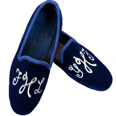 New handmade men blue shoes, velvet moccasin loafer slip on shoes, men fashion