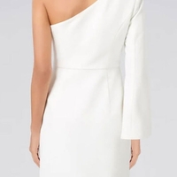 Column One Shoulder Long Sleeve Cocktail  Homecoming Dress Sheath Short Prom Dress  - Thumbnail 1