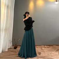 DARK GREEN Full Long Chiffon Skirt Summer Wedding Maxi Chiffon Skirt Outfit Green Bridesmaid Skirt  - Thumbnail 4