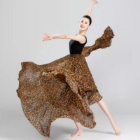 LEOPARD PATTERN MAXI SKIRT, Leopad Beach Skirt Outfit, Full Long Chiffon Skirt , Summer Wedding Maxi Chiffon Skirt  - Thumbnail 2