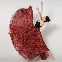 LEOPARD PATTERN MAXI SKIRT, Leopad Beach Skirt Outfit, Full Long Chiffon Skirt , Summer Wedding Maxi Chiffon Skirt  - Thumbnail 6