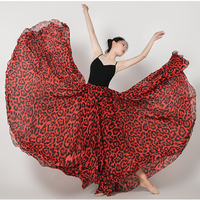 LEOPARD PATTERN MAXI SKIRT, Leopad Beach Skirt Outfit, Full Long Chiffon Skirt , Summer Wedding Maxi Chiffon Skirt  - Thumbnail 7