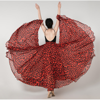 LEOPARD PATTERN MAXI SKIRT, Leopad Beach Skirt Outfit, Full Long Chiffon Skirt , Summer Wedding Maxi Chiffon Skirt  - Thumbnail 5