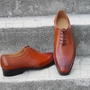 Crafted Leather Classic Tan Color Leather Dress Shoes-1