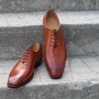 Crafted Leather Classic Tan Color Leather Dress Shoes-2