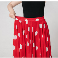 POLKA DOT Chiffon Skirt, Beach Skirt Outfit, Full Long Chiffon Skirt , Summer Wedding Maxi Chiffon Skirt  - Thumbnail 3