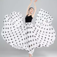 POLKA DOT Chiffon Skirt, Beach Skirt Outfit, Full Long Chiffon Skirt , Summer Wedding Maxi Chiffon Skirt  - Thumbnail 5