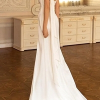 Mermaid Strapless Wedding Dress With Pleats Ruched - Thumbnail 1