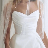 A-Line Sweetheart Wedding Dresses Court Train - Thumbnail 1