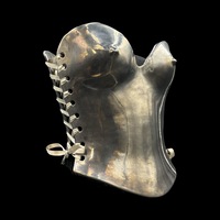 Black chrome wearable ceramic corset by: Nicole Moan  - Thumbnail 7