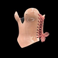 Iridescent pink wearable ceramic corset by: Nicole Moan  - Thumbnail 1