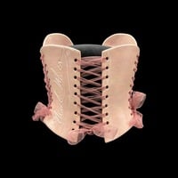 Iridescent pink wearable ceramic corset by: Nicole Moan  - Thumbnail 4