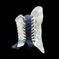 Blue Willow 3 piece wearable ceramic corset by: Nicole Moan  - Thumbnail 6