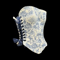 Blue Willow 3 piece wearable ceramic corset by: Nicole Moan  - Thumbnail 11