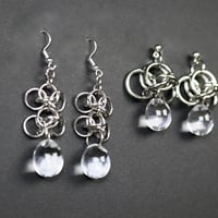 Chained Waterdrop Earrings - Thumbnail 1